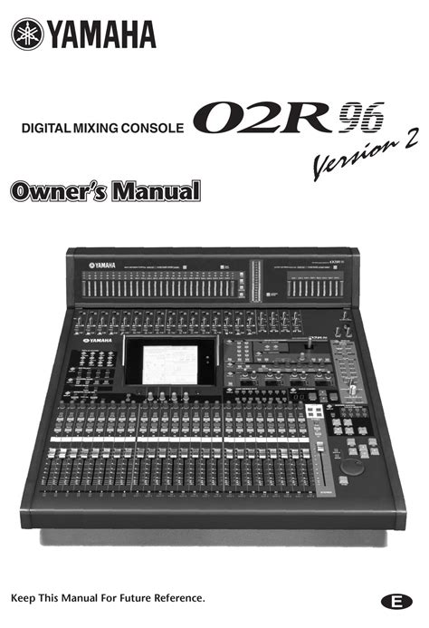 Yamaha 02R96 Manual pdf manual
